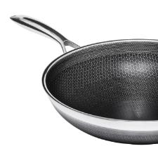 Panela Wok em Ao com Alas Inox 34cm com Tampa Oxford CookingPro Hive