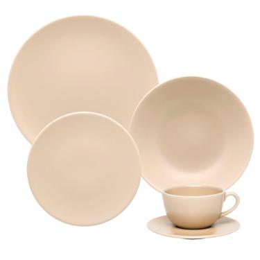 Jogo de Jantar Ch 30 Peas Cermica Oxford Unni Merengue: Acetinado