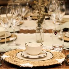 Jogo de Jantar e Chá Oxford Unni Brisa 30 peças: Design moderno e cor suave Jogo de Jantar e Chá Oxford Unni Brisa 30 peças: Design moderno e cor suave