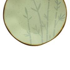Jogo de 6 Pratos Fundos Oxford Ryo Bambu Marrom e Verde 22,5cm Porcelana Jogo de 6 Pratos Fundos Oxford Ryo Bambu Marrom e Verde 22,5cm Porcelana