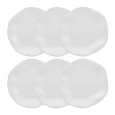 Jogo de 6 Pratos Rasos Oxford Ryo White 27,5cm Porcelana