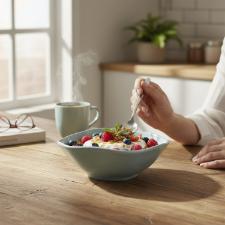 Tigela Porcelana Oxford Ryo Blue Bay 500 Ml: Orgnica Artesanal