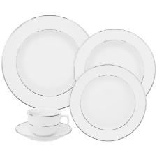 Jogo de Jantar Ch 30 Peas Porcelana Oxford Flamingo Diamond: Prata