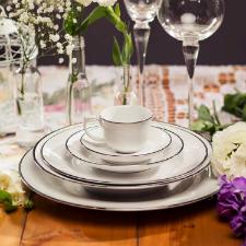 Jogo de Jantar Chá 30 Peças Porcelana Oxford Flamingo Isabel: Noiva Jogo de Jantar Chá 30 Peças Porcelana Oxford Flamingo Isabel: Noiva