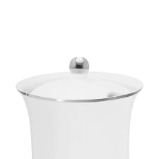 Aucareiro de Porcelana Oxford Flamingo Isabel com Tampa Branco e prata 200ml