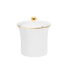 Aucareiro Oxford Sofia 200ml em porcelana com friso de ouro: Delicadeza e elegncia