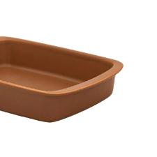 Travessa Refratria Oxford Tango Marrom 34x21x6,5cm 2L