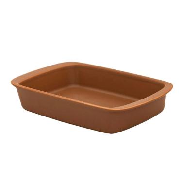 Travessa Refratria Oxford Tango Marrom 40x24x7cm 3,25L