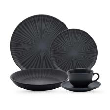 Jogo de Jantar e Ch Oxford Flat nix Preto 30 Peas