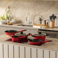 Frigideira Antiaderente Oxford Everyday Vermelha 28cm para Induo