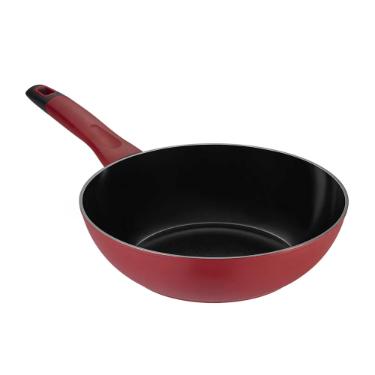 Panela Wok Antiaderente Oxford Everyday Vermelha 28cm para Induo
