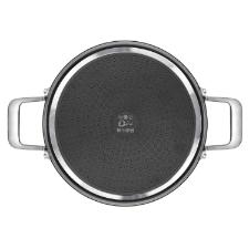 Caarola Antiaderente Oxford Gourmet Martelado Preta 24cm para Induo e Forno