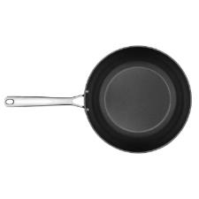 Panela Wok Antiaderente Oxford Gourmet Martelado Preta 28cm para Induo e Forno