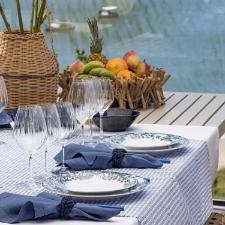 Jogo de Jantar Chá 30 Peças Porcelana Oxford Flamingo Toile De Jouy: Brasil Jogo de Jantar Chá 30 Peças Porcelana Oxford Flamingo Toile De Jouy: Brasil