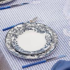 Jogo de Jantar Chá 30 Peças Porcelana Oxford Flamingo Toile De Jouy: Brasil Jogo de Jantar Chá 30 Peças Porcelana Oxford Flamingo Toile De Jouy: Brasil