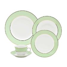 Jogo de Jantar e Ch Oxford Flamingo Classic Verde 30 Peas Porcelana