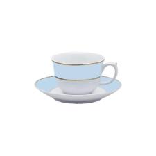 Jogo de Jantar Ch 30 Peas Porcelana Oxford Flamingo Classic Azul: Ouro