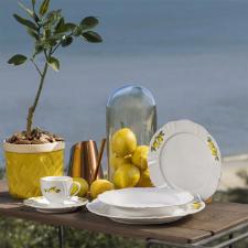 Jogo de 6 X�caras de Ch� Oxford Soleil Limoni 200ml com Pires Porcelana