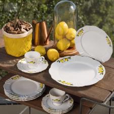 Jogo de Jantar e Ch Oxford Soleil Limoni 30 Peas Porcelana