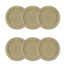 Jogo de 6 Pratos de Sobremesa Oxford Flat Ocre 20cm
