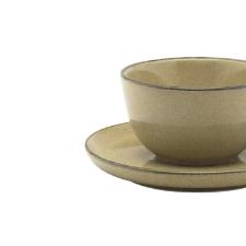 Jogo de 6 X�caras de Ch� Oxford Flat Ocre 200ml com Pires