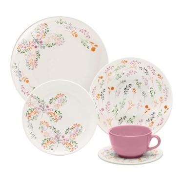 Jogo de Jantar Chá 30 Peças Cerâmica Oxford Unni Jardim Secreto: Afeto Jogo de Jantar Chá 30 Peças Cerâmica Oxford Unni Jardim Secreto: Afeto