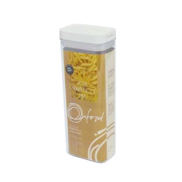 Pote Hermtico de Acrlico Retangular Oxford White 1,8L