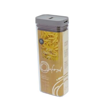 Pote Hermtico de Acrlico Retangular Oxford Grey 1,8L