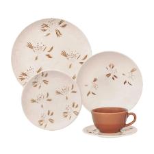 Jogo de Jantar Ch� 30 P�s Cer�mica Oxford Unni Orqu�dea: Floral