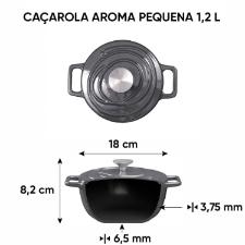 Caarola de Ferro Fundido Esmaltado Oxford Aroma Cinza 18cm Para Fogo Induo