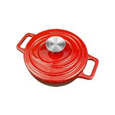 Caarola de Ferro Fundido Esmaltado Oxford Aroma Vermelha 18cm Para Fogo Induo