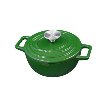 Caarola de Ferro Fundido Esmaltado Oxford Aroma Verde 18cm Para Fogo Induo