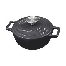 Caarola de Ferro Fundido Esmaltado Oxford Aroma Cinza 22cm Para Fogo Induo