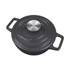 Caarola de Ferro Fundido Esmaltado Oxford Aroma Cinza 22cm Para Fogo Induo