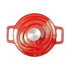 Caarola de Ferro Fundido Esmaltado Oxford Aroma Vermelha 22cm Para Fogo Induo