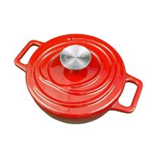 Caarola de Ferro Fundido Esmaltado Oxford Aroma Vermelha 22cm Para Fogo Induo