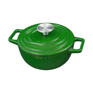 Caarola de Ferro Fundido Esmaltado Oxford Aroma Verde 22cm Para Fogo Induo