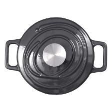 Caarola de Ferro Fundido Esmaltado Oxford Aroma Cinza 24cm Para Fogo Induo