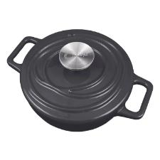 Caarola de Ferro Fundido Esmaltado Oxford Aroma Cinza 24cm Para Fogo Induo