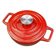 Caarola de Ferro Fundido Esmaltado Oxford Aroma Vermelha 24cm Para Fogo Induo
