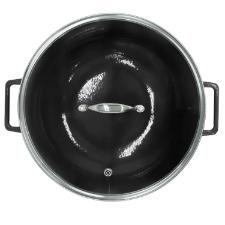 Panela Wok de Ferro Fundido Esmaltado Oxford Aroma Cinza 35cm para Induo