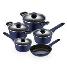 Jogo de Panelas Antiaderente Oxford Everyday Azul 5 Peas com Alumnio Induo