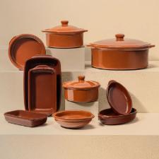 Caarola para Servir Feijoada Oxford Cermica Artesanal 35cm Terracota