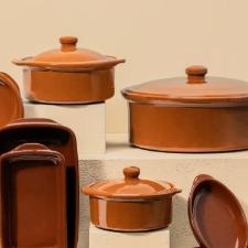 Caarola para Servir Feijoada Oxford Cermica Artesanal 23,5cm Terracota