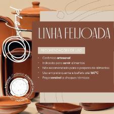 Caarola para Servir Feijoada Oxford Cermica Artesanal 23,5cm Terracota