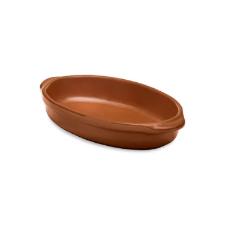 Travessa Oval para Servir Feijoada Oxford Cerâmica Artesanal 24,5cm Terracota Travessa Oval para Servir Feijoada Oxford Cerâmica Artesanal 24,5cm Terracota