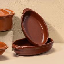 Travessa Oval para Servir Feijoada Oxford Cerâmica Artesanal 20,5cm Terracota Travessa Oval para Servir Feijoada Oxford Cerâmica Artesanal 20,5cm Terracota