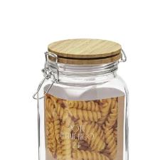 Pote Hermético Oxford Retrô Quadrado de Vidro com Tampa de Bambu 2L Pote Hermético Oxford Retrô Quadrado de Vidro com Tampa de Bambu 2L