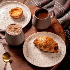 Caneca Oxford Chubby Chia 330ml de Cermica Empilhvel