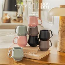 Caneca Oxford Chubby Tutti-Frutti 330ml de Cermica Empilhvel